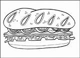 Sandwich Coloring Pages Favorite Healthy Recipes sketch template