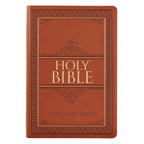 large print king james version holy bible  tabs tan thumb index