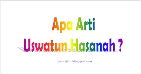 arti uswatun hasanah