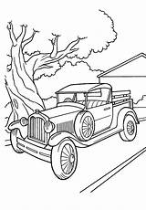 Car Coloring Tree Pages Drawing Beside Model Parked Ford Getdrawings Color sketch template