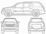 Gmc Envoy 2006 Drawing Car Blueprints Suv Sierra Truck Chevy Click sketch template