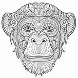 Coloring Pages Monkey Adults Animals Adult Printable Hard Colouring Print Color Kids Take Time Getcolorings Getdrawings Popular sketch template