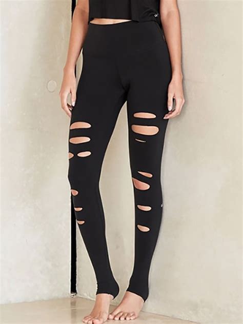 sexy women ripped holey skinny leggings online discover hottest trend