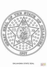 Oklahoma State Seal Coloring Pages Printable Flag Drawing Supercoloring Choose Board sketch template