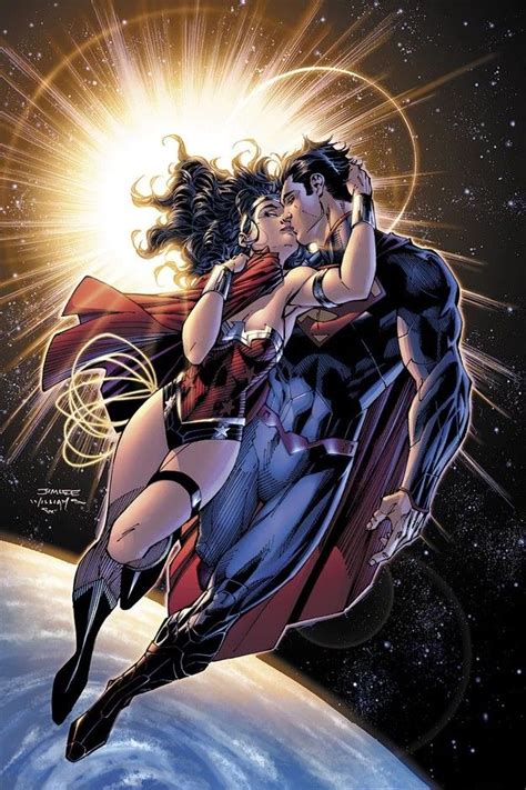 Wonder Woman And Superman By Jim Lee Superman Wonder Woman Justice