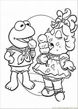 Coloring Cream Pages Ice Printable Eating Muppet Babies Popular sketch template