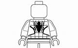 Coloring Lego Spiderman Pages sketch template
