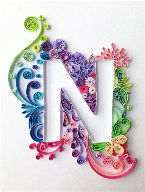 custom  quilling letter notebook journal  whynothandmade quilling