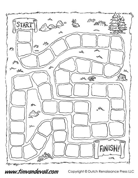 game board template tims printables