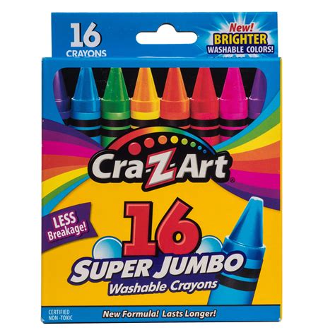 cra  art super jumbo washable crayons  count assorted colors