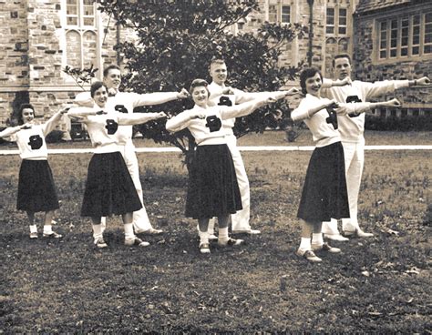 rhodes college digital archives dlynx cheerleaders in 1957