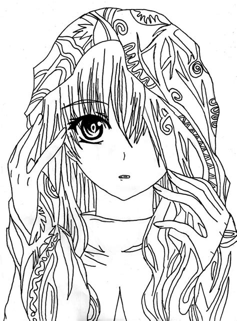 anime girl coloring pages to download and print for free