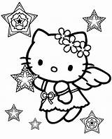Kitty Hello Christmas Angel Coloring Pages Snow Clipart Cliparts Colouring Gif Print Printable Library Kids Sheets Colour Color Topcoloringpages Mermaid sketch template