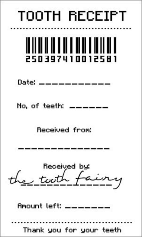 tooth fairy receipt templatepdf google drive tooth fairy receipt