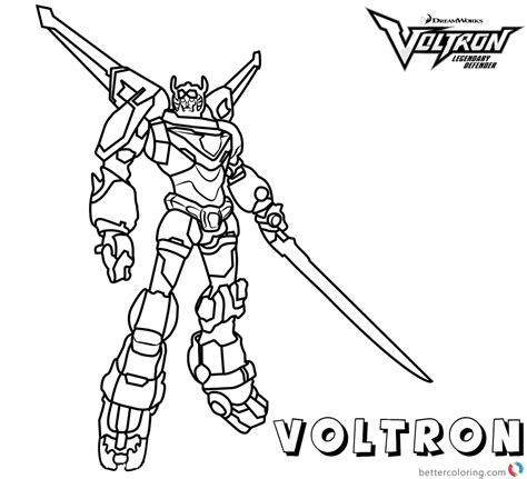 voltron coloring pages voltron  printable coloring pages