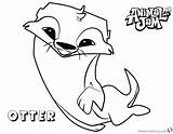 Animal Coloring Jam Pages Otter Printable Bettercoloring sketch template