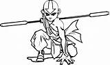 Aang Avatar Coloring Airbender Last Wecoloringpage Pages sketch template