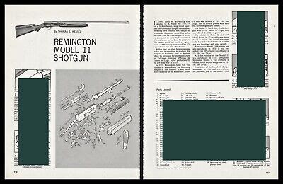 remington model  shotgun exploded schematic parts list assembly article ebay