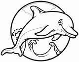 Dolphin Coloring Pages Print Printable Kids Animal Choose Board Cute Color sketch template