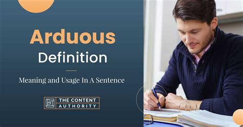 arduous definition meaning  usage   sentence