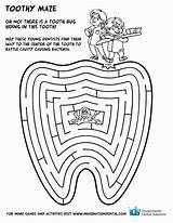 Dental Coloring Kids Pages Teeth Health Printable Maze Preschool Hygiene Tooth Google Search Printables Sheets Dentist Print Activities Care Month sketch template