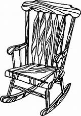 Chair Rocking Coloring Drawing Colouring Pages Getdrawings Printable Clipart Furniture Isometric Old Color Getcolorings Webstockreview sketch template