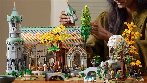 lego lord   rings rivendell set   pieces  insanely