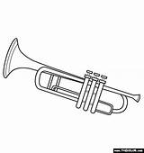 Trumpet Simple Coloring Template sketch template