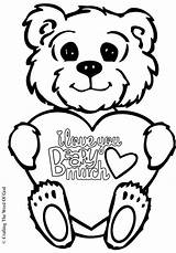 Je Coloriage Imprimer Dessin Beary Taime Beaucoup Valentine sketch template