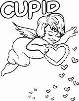 Cupid Coloring Pages Printable Color Kids Print Click Getcolorings sketch template
