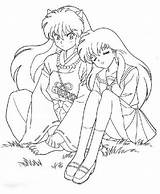 Coloring Anime Inuyasha Choose Board sketch template
