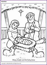 Jesus Joseph Mary Coloring Christmas Nativity Baby Kids Bible Pages Sunday Sheet Birth Crafts School Activities Preschool Colouring Sheets Printables sketch template