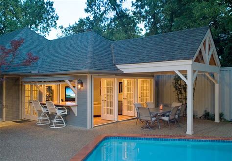 pretty cool attached pool house backyard pavilion pool house designs