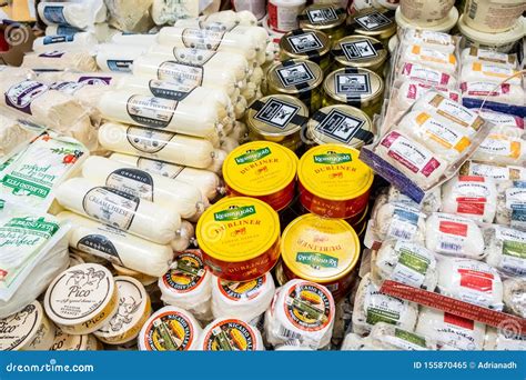 packages  assorted brands cheeses  sale editorial image image  brands goat