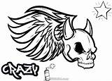 Ausmalbilder Ausdrucken Totenkopf Malvorlagen Graffitis Jungs Totenköpfe Schrift Wörter Graffitibild Seite Kreutz Skulls Monsters sketch template