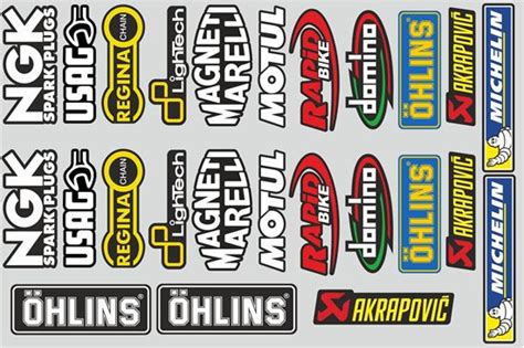 zen graphics brands track  street race sponsor sticker sheet