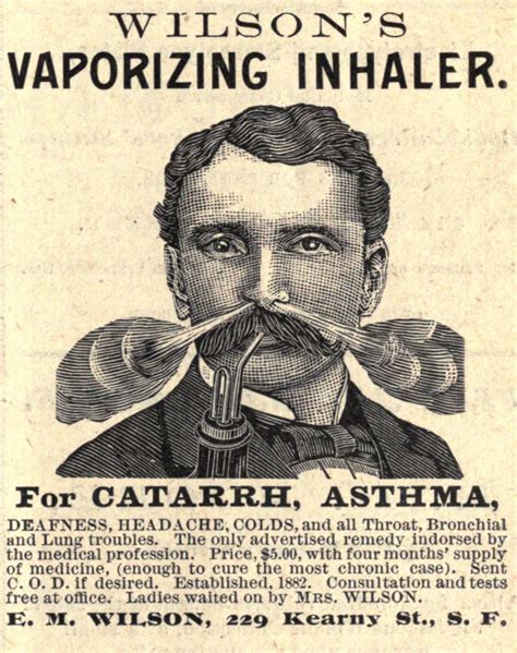 vintage ephemera engraved advertisement wilson s vaporizing inhaler 1883