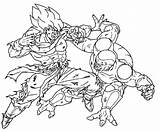 Goku Vs Frieza Coloring Pages Colouring sketch template