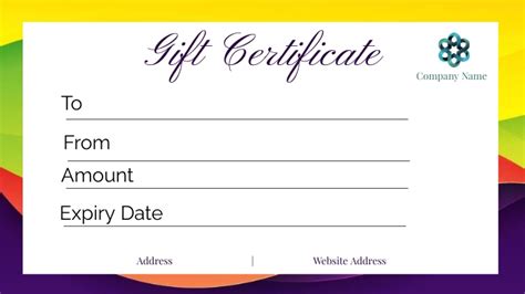 gift certificate template postermywall