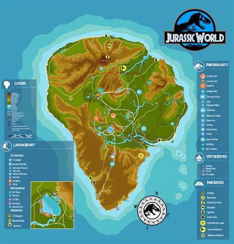 Jurassic World Isla Nublar Map By Godzillalagoon On Deviantart