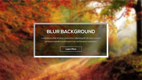 blur background image  css simple css trick youtube