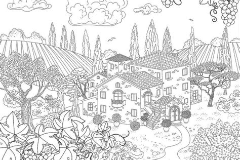 travel coloring pages  printable coloring pages  adults  scenic