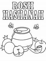 Rosh Hashanah Coloring Hashana Shana Tova Jewish Gotfreecards Kippur Yom Sukkot Purim sketch template
