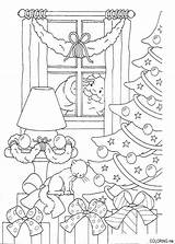 Coloring Christmas Pages Village Kids Sheets Santa Book Printable Color Claus Colouring Noel Da Windows Contest Templates Window Info Print sketch template