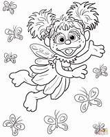 Sesame Cadabby Ernie Bert Butterflies Flying Elmo Supercoloring Template Mariposas Vuela Colorir Voando Borboletas Desenhos Vlinders Kleurplaat Colorironline Tsgos sketch template