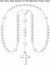 Rosary Rosaries Catechism sketch template