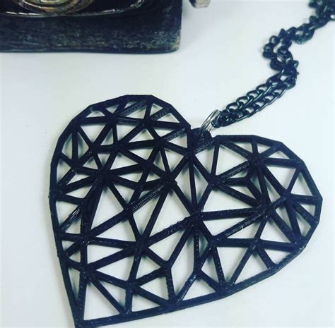 download stl file heart necklace 3d printing model ・ cults