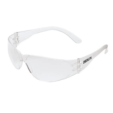 mcr safety cl010 checklite clear lens uncoated safety glasses