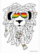 Redbubble Rasta Lion Features sketch template