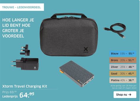 xtorm travel charging kit aanbieding bij anwb